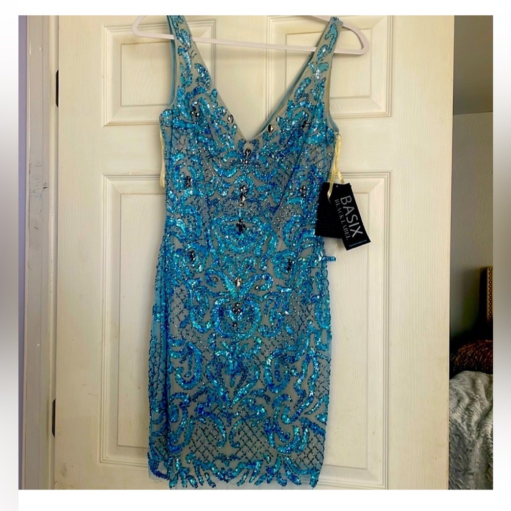 Basic black label blue dress 4
